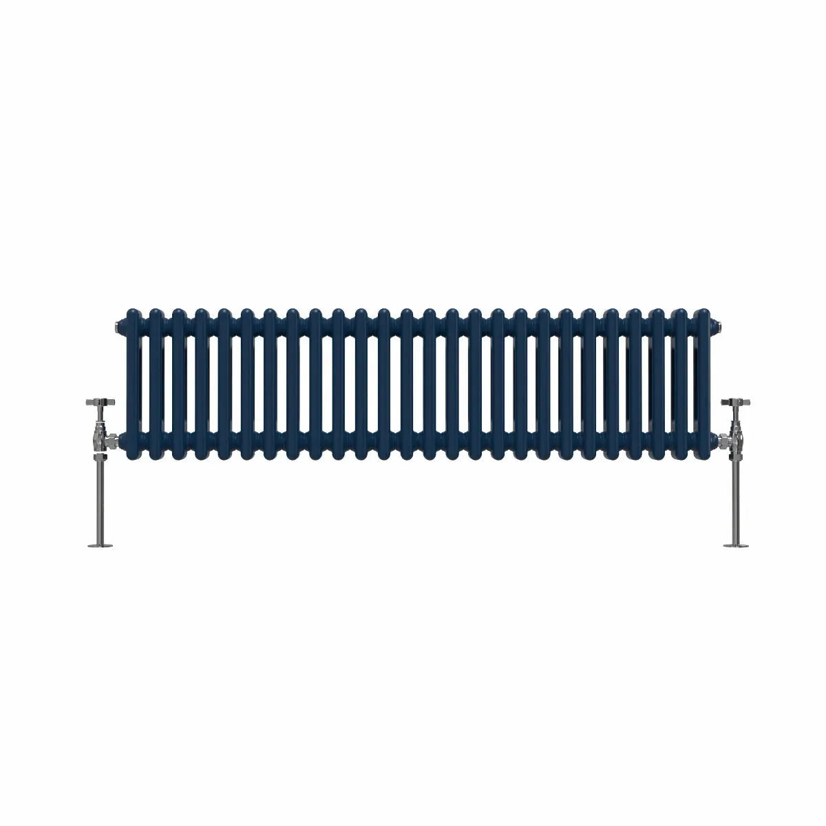 Ferentino - Traditional horizontal column radiator sapphire blue