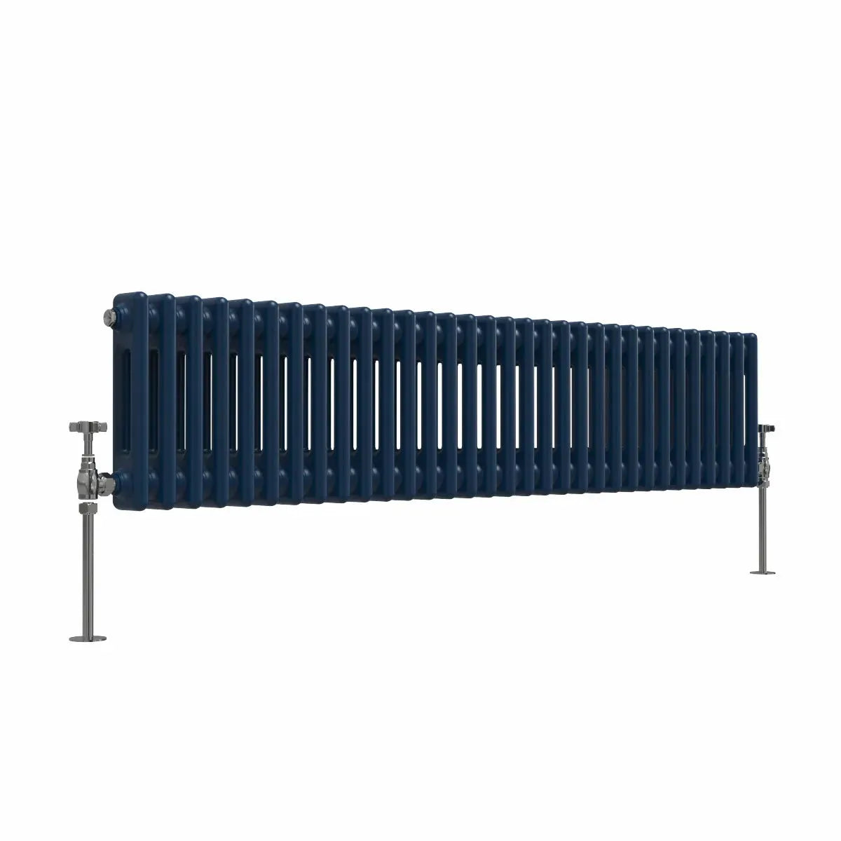 Ferentino - Traditional horizontal column radiator sapphire blue