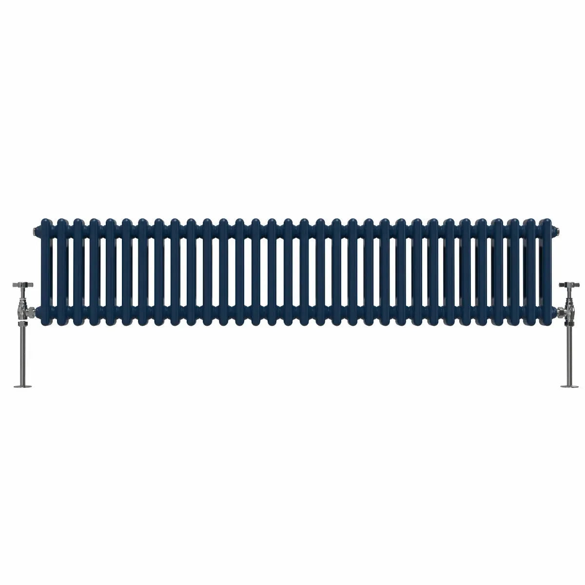 Ferentino - Traditional horizontal column radiator sapphire blue