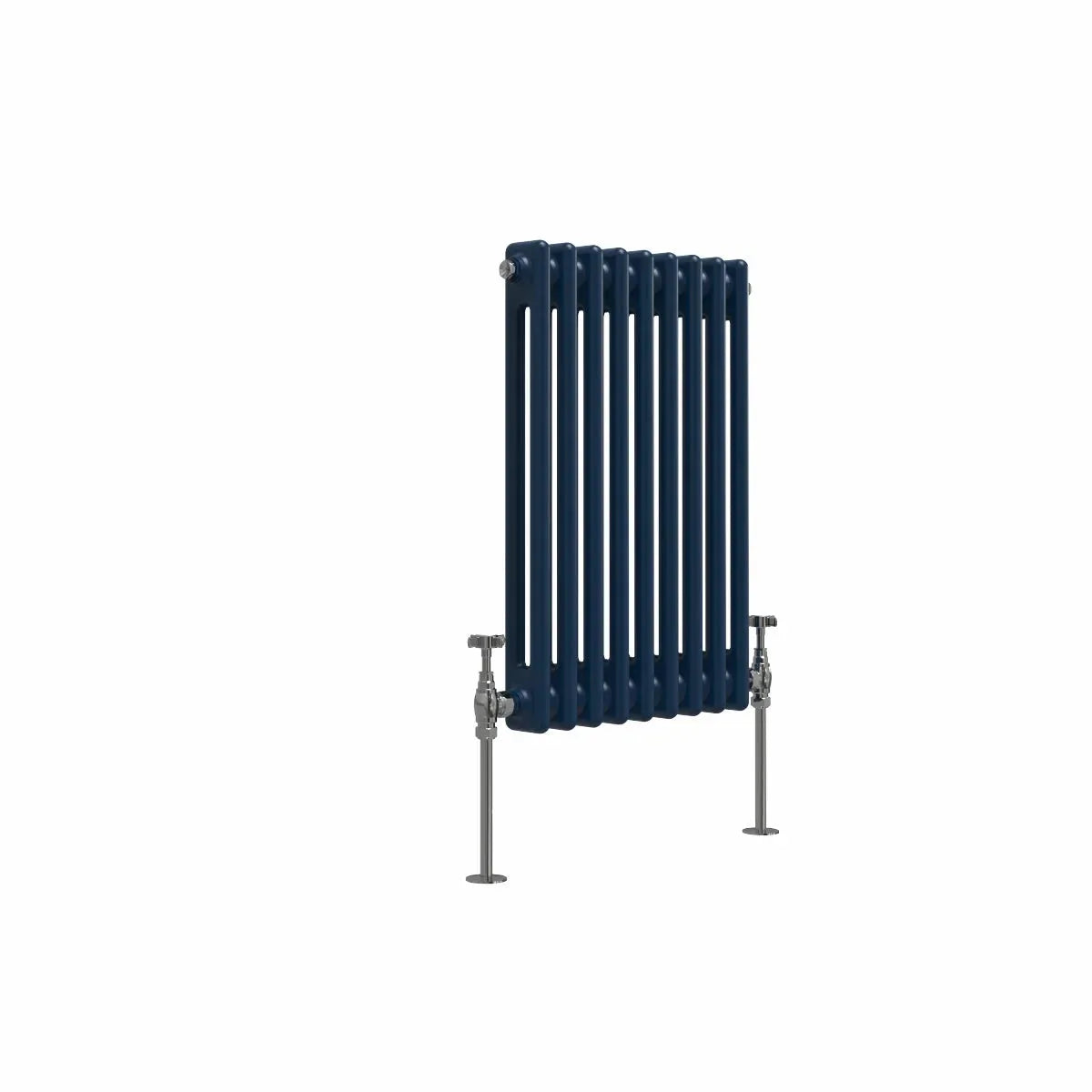 Ferentino - Traditional horizontal column radiator sapphire blue