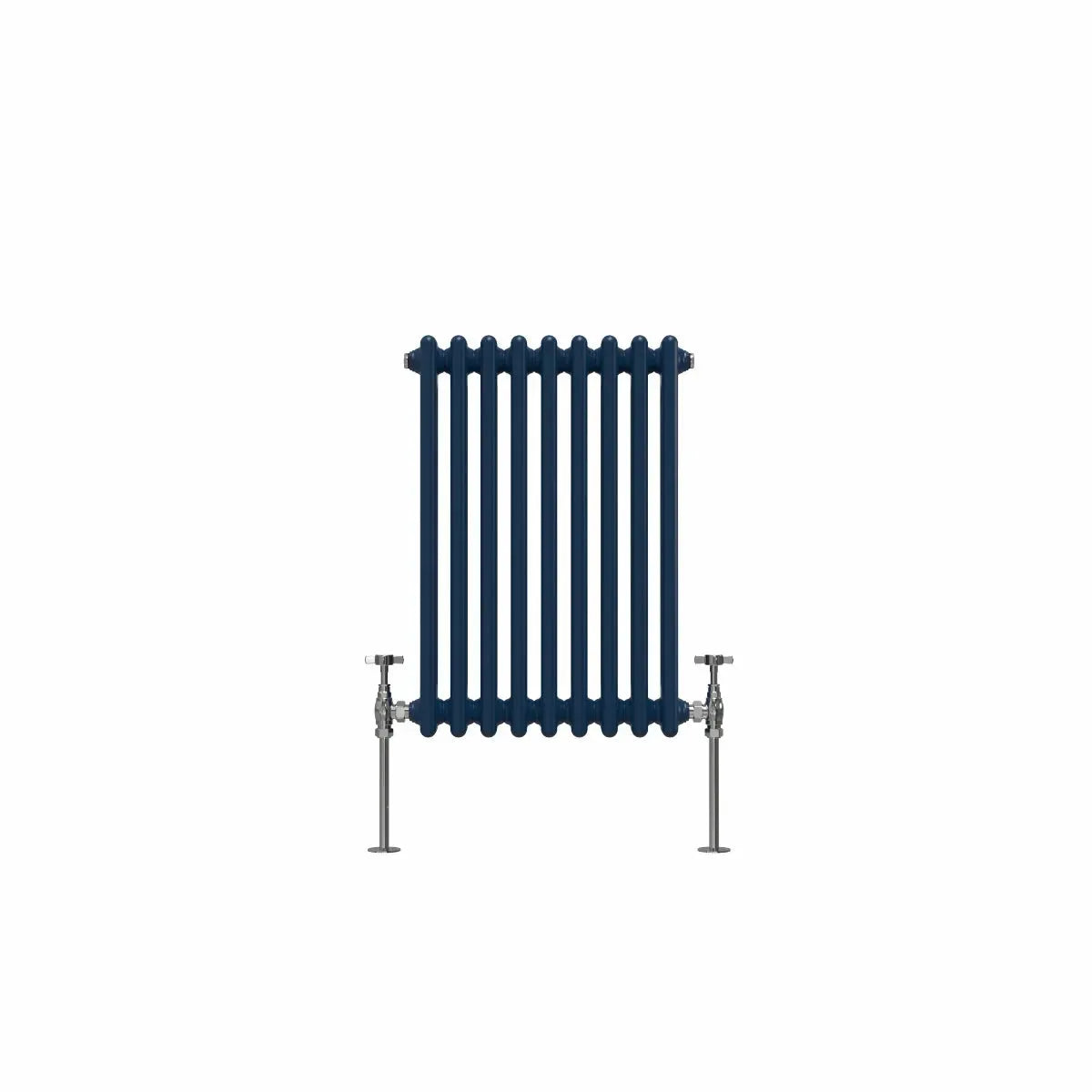 Ferentino - Traditional horizontal column radiator sapphire blue