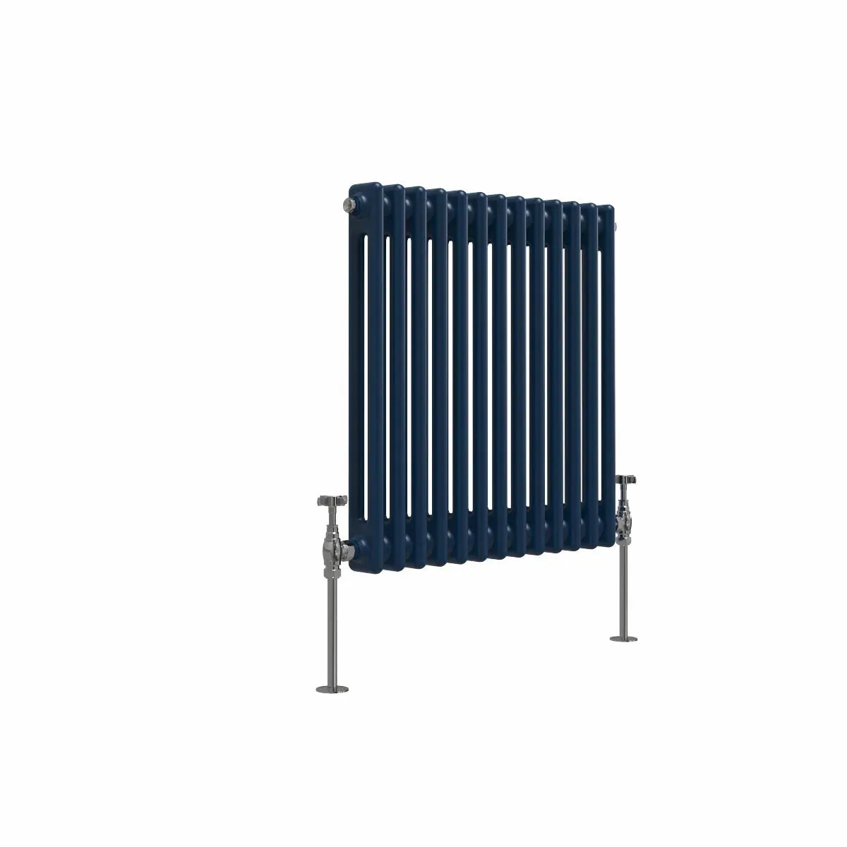 Ferentino - Traditional horizontal column radiator sapphire blue