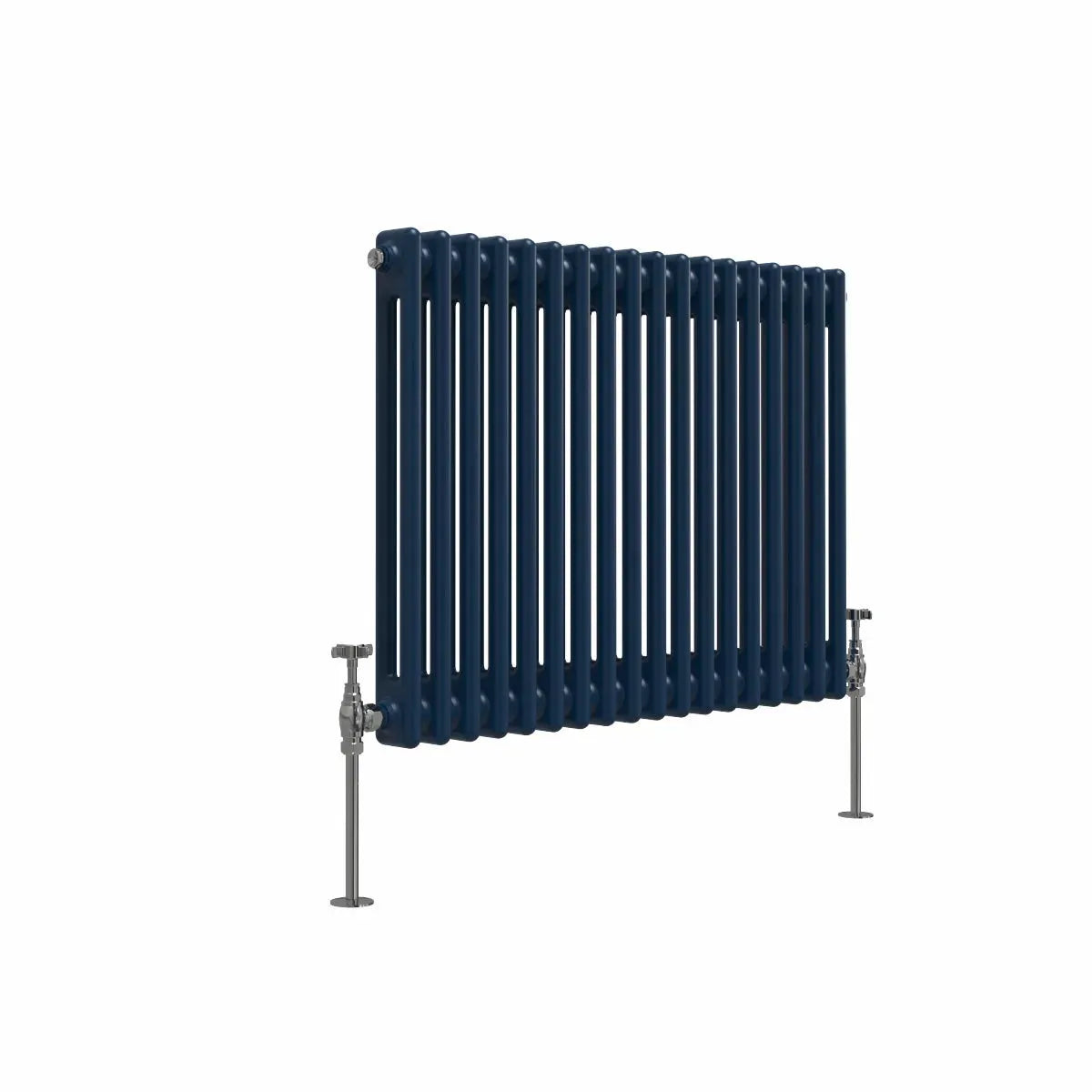 Ferentino - Traditional horizontal column radiator sapphire blue