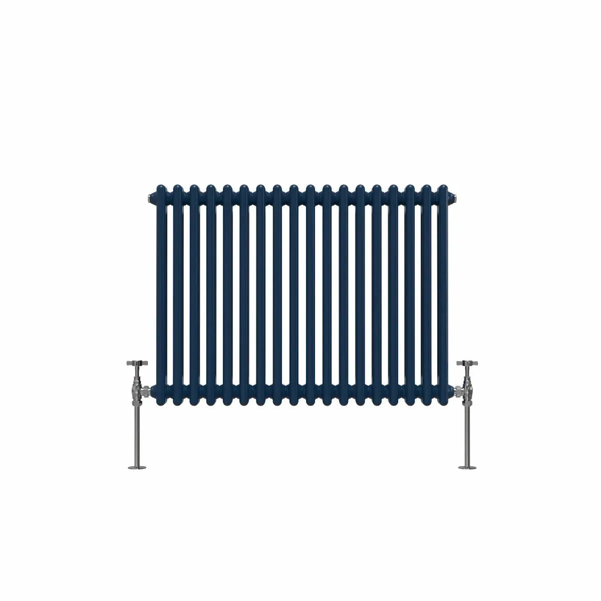 Ferentino - Traditional horizontal column radiator sapphire blue