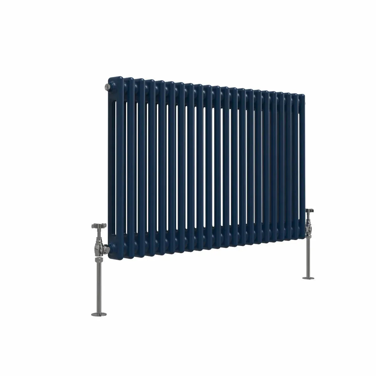 Ferentino - Traditional horizontal column radiator sapphire blue