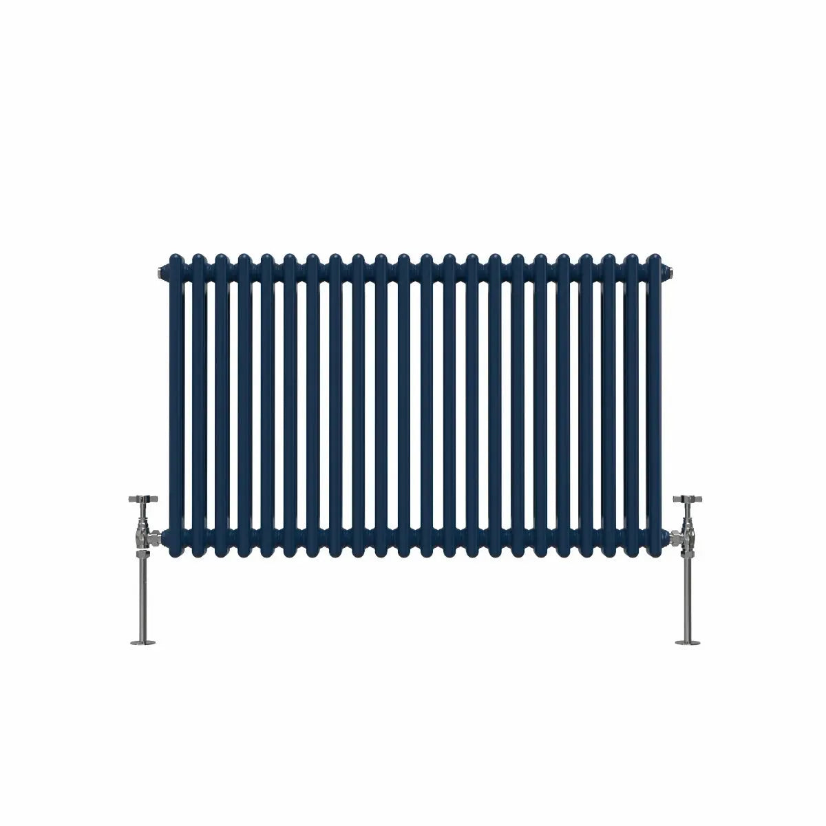 Ferentino - Traditional horizontal column radiator sapphire blue