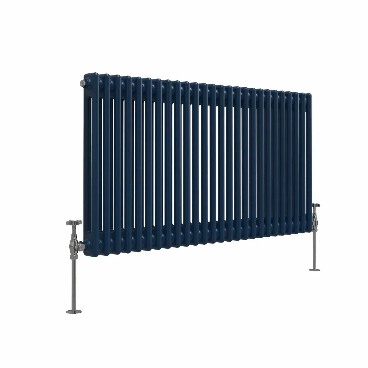 Ferentino - Traditional horizontal column radiator sapphire blue