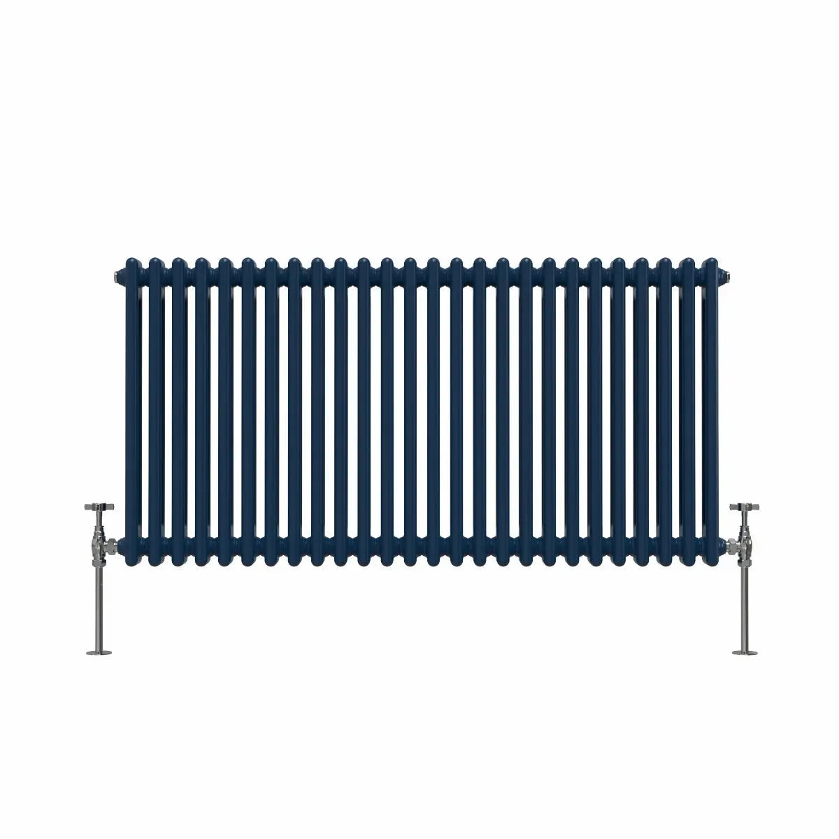 Ferentino - Traditional horizontal column radiator sapphire blue