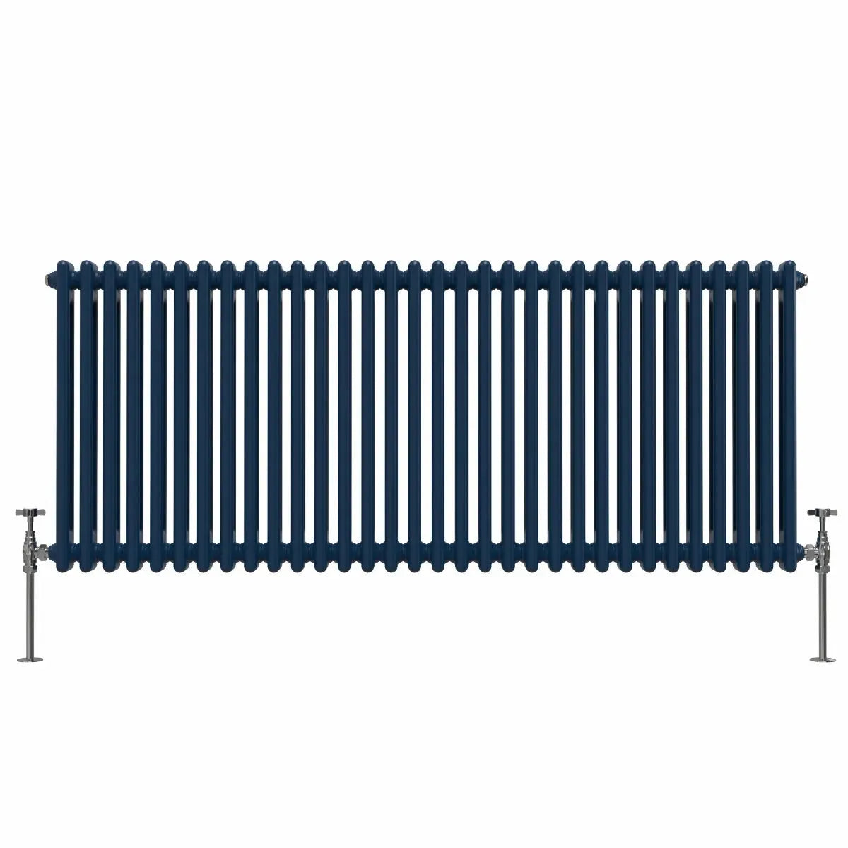 Ferentino - Traditional horizontal column radiator sapphire blue