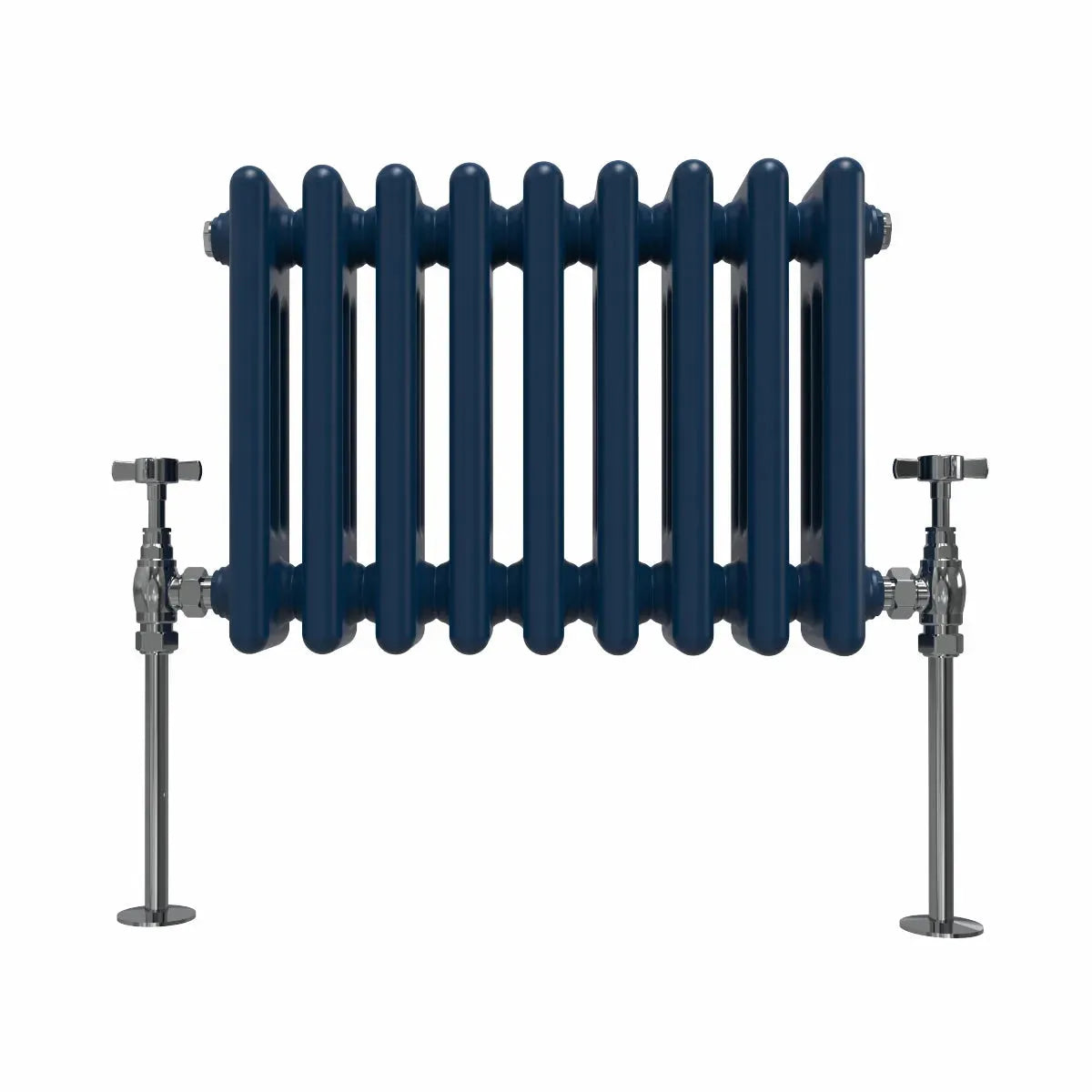 Ferentino - Traditional horizontal column radiator sapphire blue