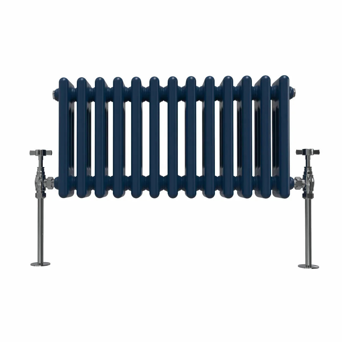 Ferentino - Traditional horizontal column radiator sapphire blue