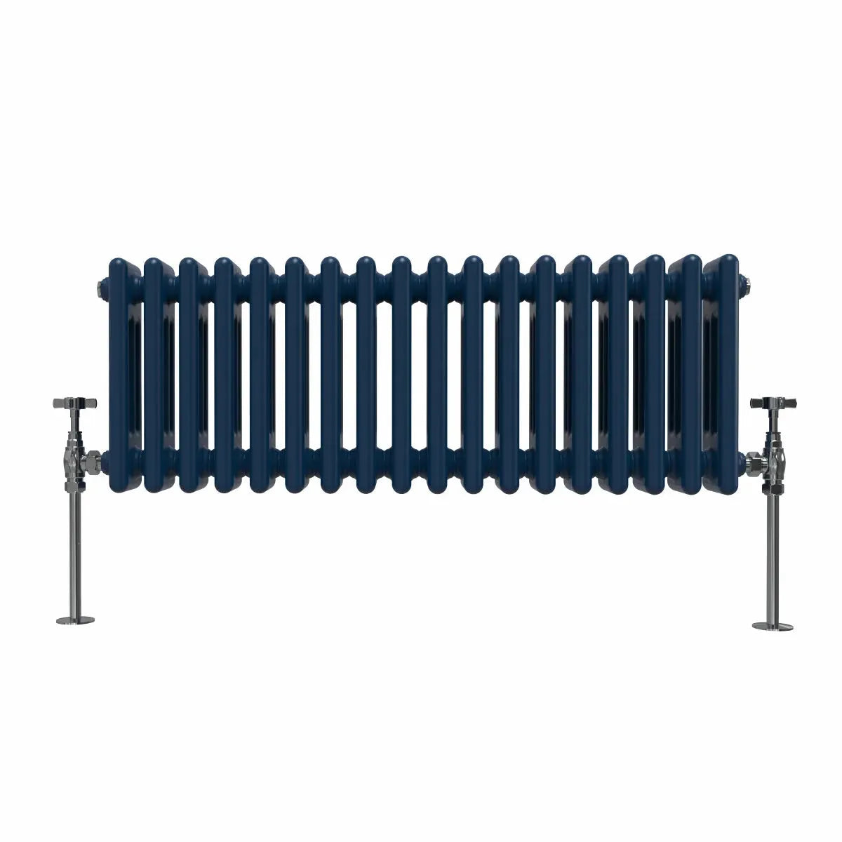 Ferentino - Traditional horizontal column radiator sapphire blue