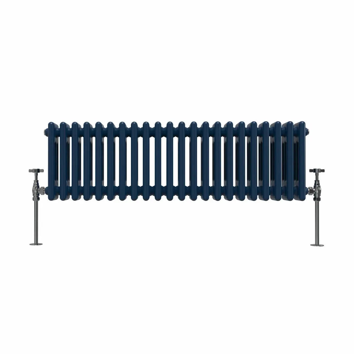 Ferentino - Traditional horizontal column radiator sapphire blue