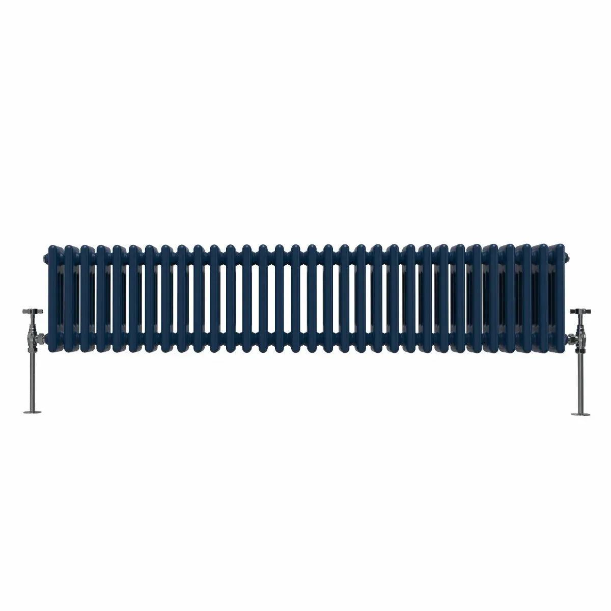 Ferentino - Traditional horizontal column radiator sapphire blue