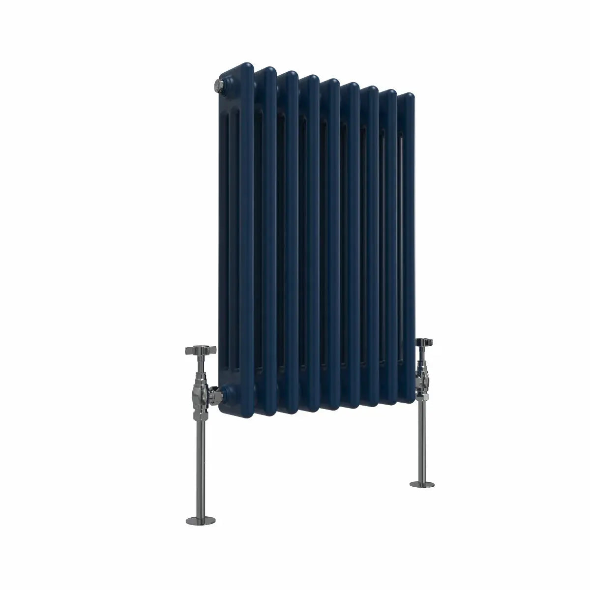 Ferentino - Traditional horizontal column radiator sapphire blue