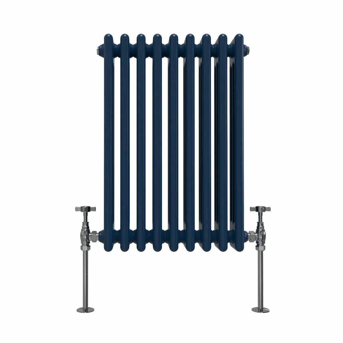 Ferentino - Traditional horizontal column radiator sapphire blue