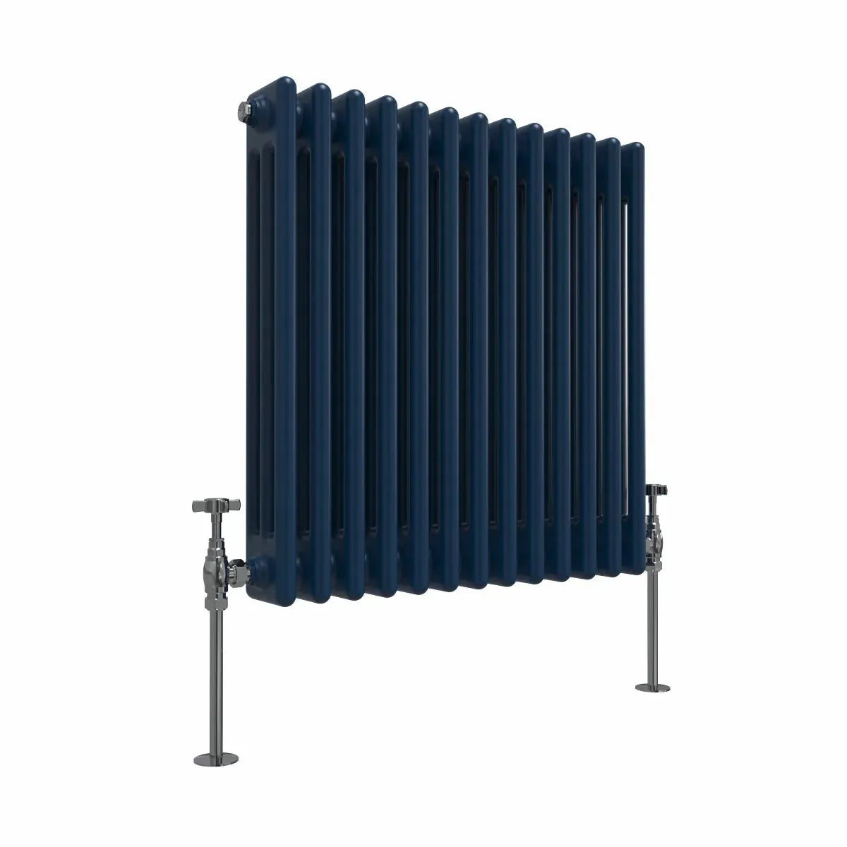 Ferentino - Traditional horizontal column radiator sapphire blue