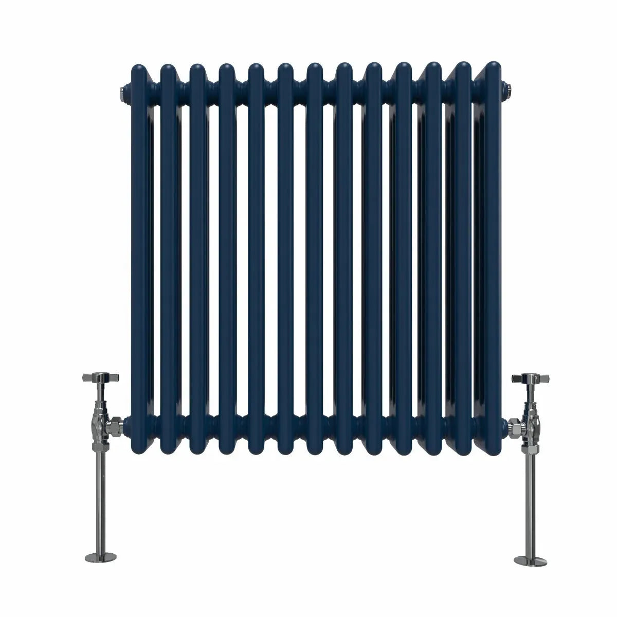 Ferentino - Traditional horizontal column radiator sapphire blue