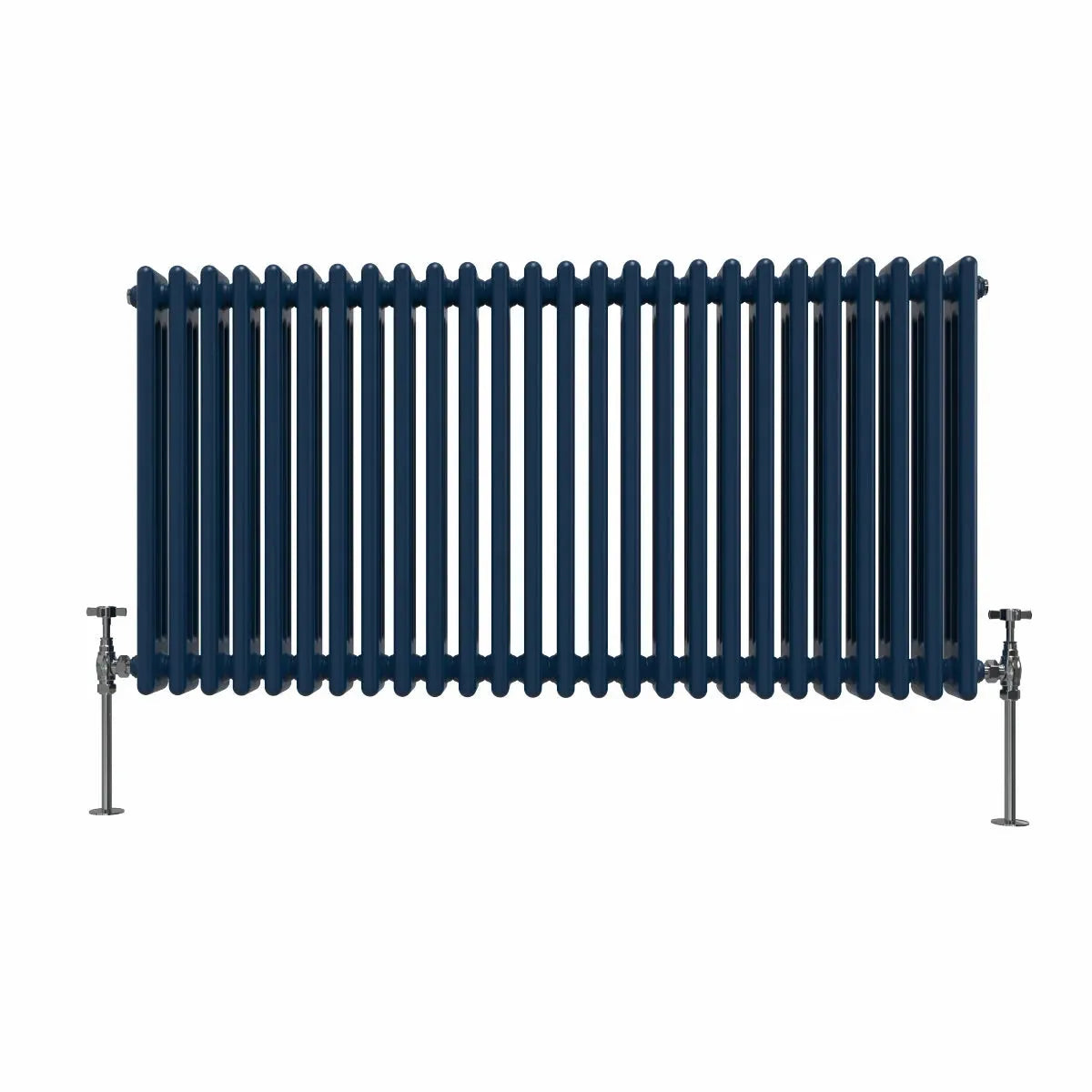 Ferentino - Traditional horizontal column radiator sapphire blue