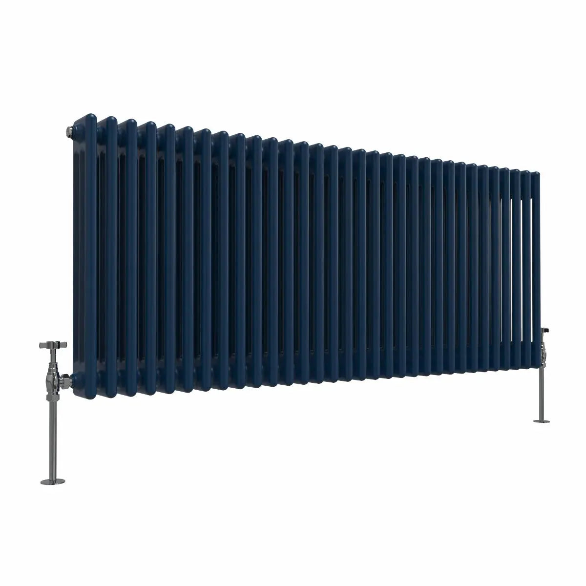 Ferentino - Traditional horizontal column radiator sapphire blue