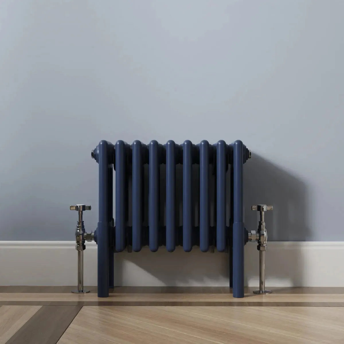 Ferentino - Traditional horizontal column radiator sapphire blue