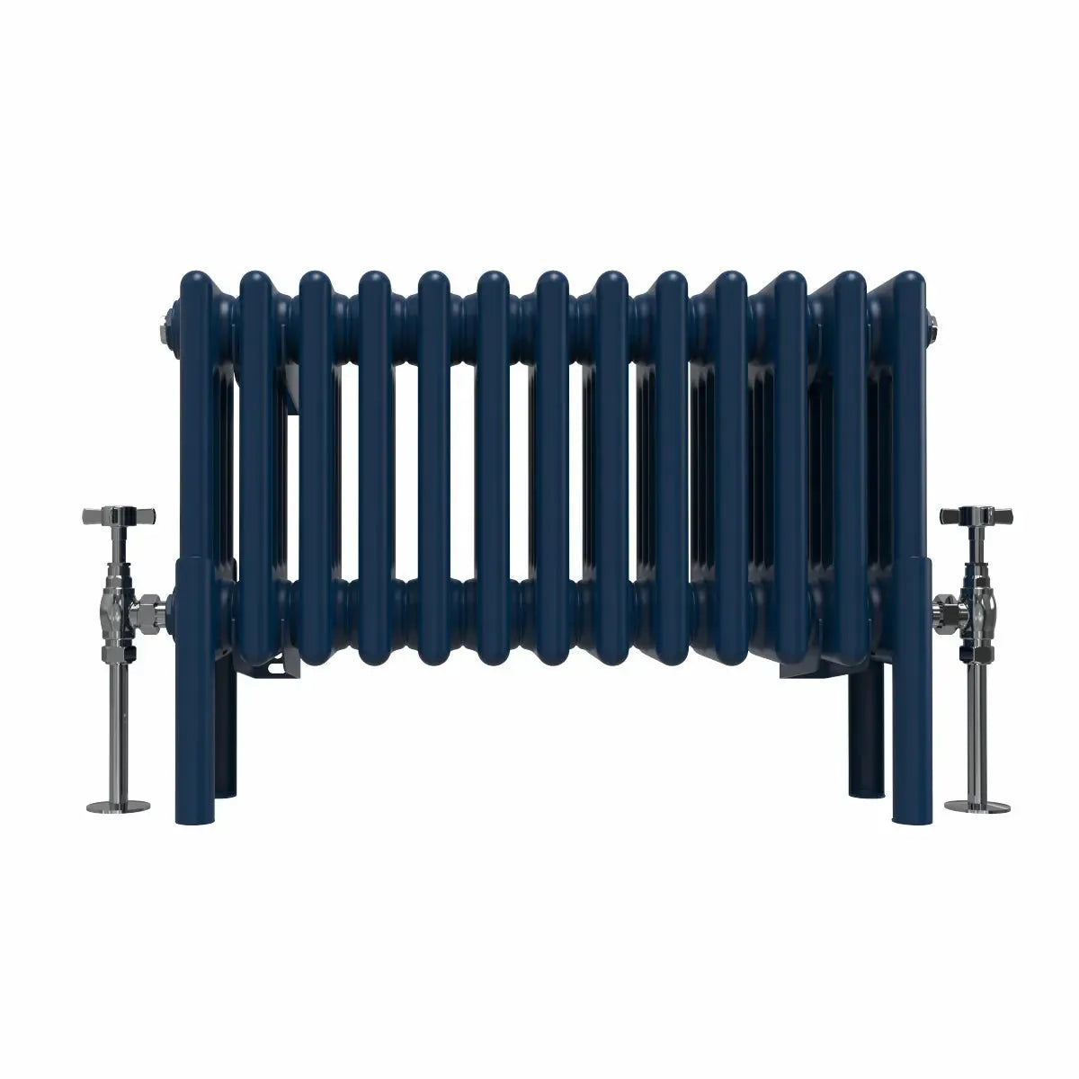 Ferentino - Traditional horizontal column radiator sapphire blue