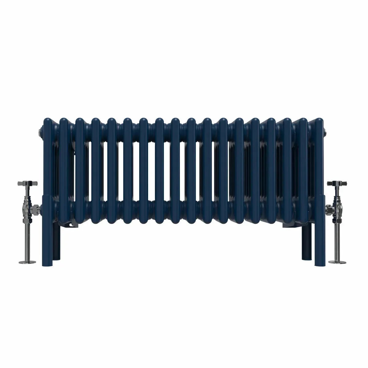 Ferentino - Traditional horizontal column radiator sapphire blue