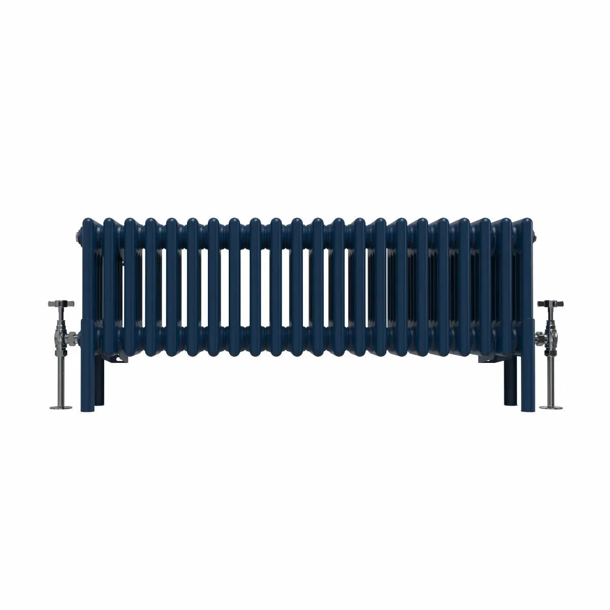 Ferentino - Traditional horizontal column radiator sapphire blue