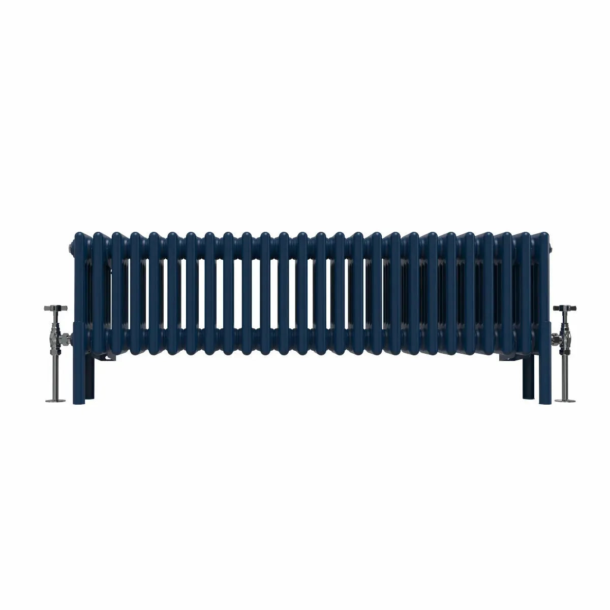 Ferentino - Traditional horizontal column radiator sapphire blue