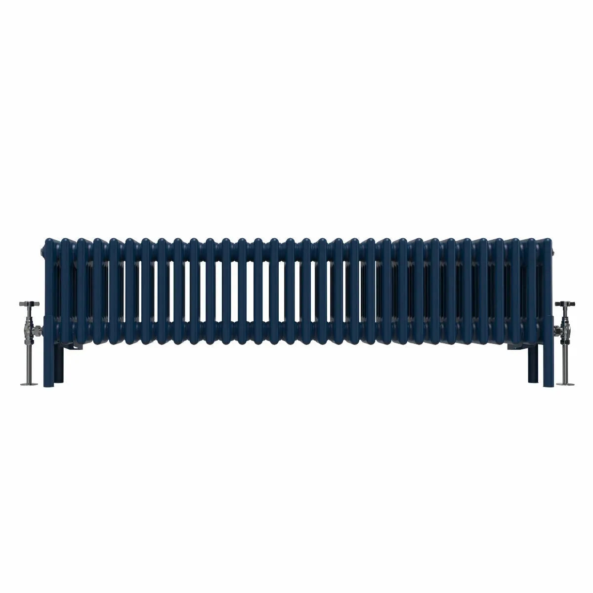 Ferentino - Traditional horizontal column radiator sapphire blue