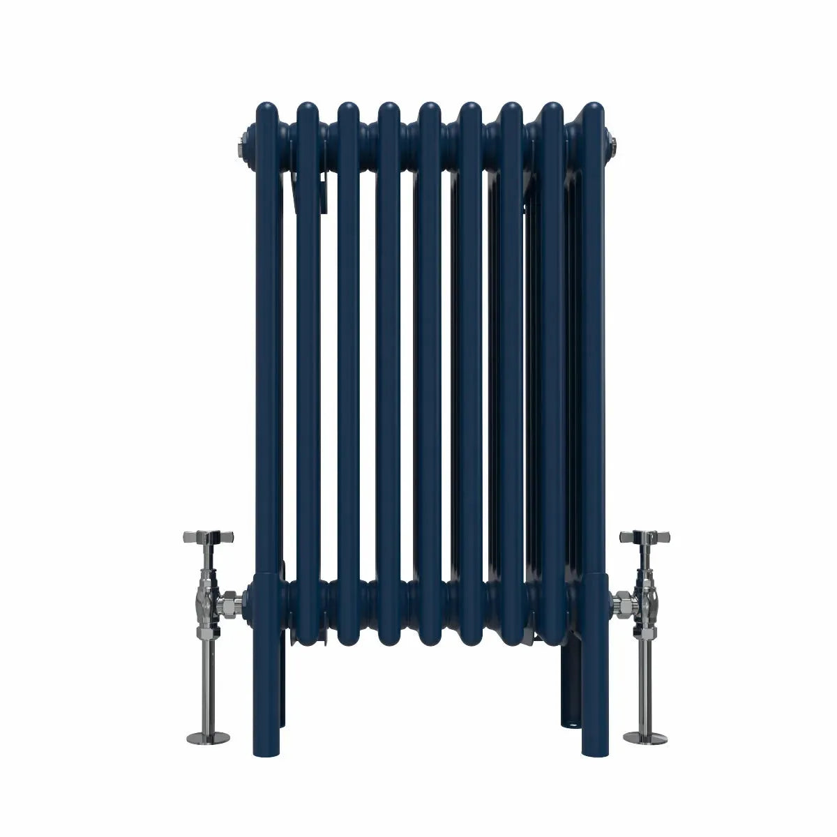 Ferentino - Traditional horizontal column radiator sapphire blue