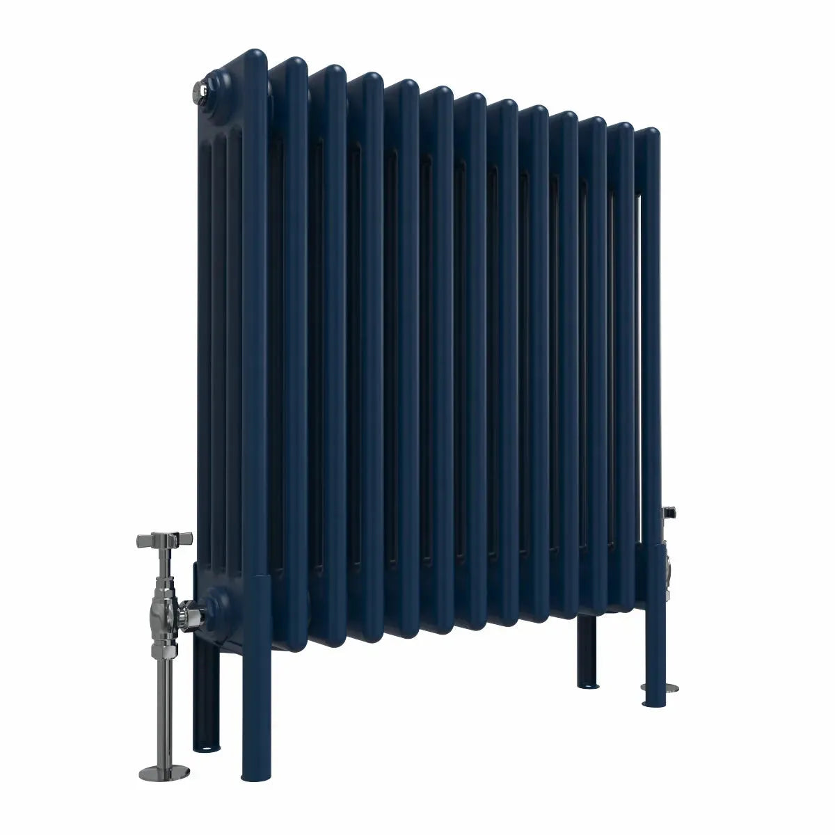 Ferentino - Traditional horizontal column radiator sapphire blue