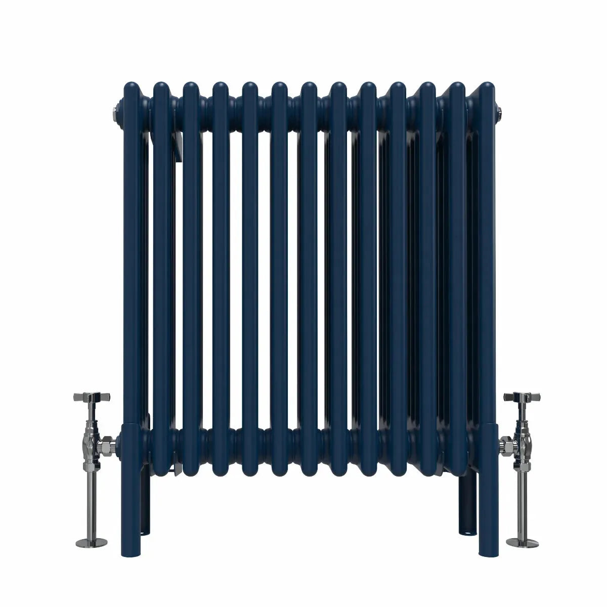 Ferentino - Traditional horizontal column radiator sapphire blue