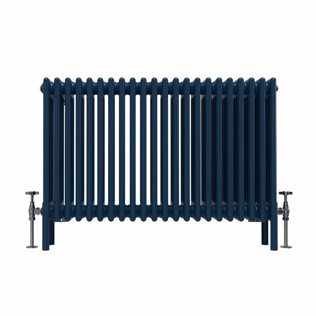 Ferentino - Traditional horizontal column radiator sapphire blue