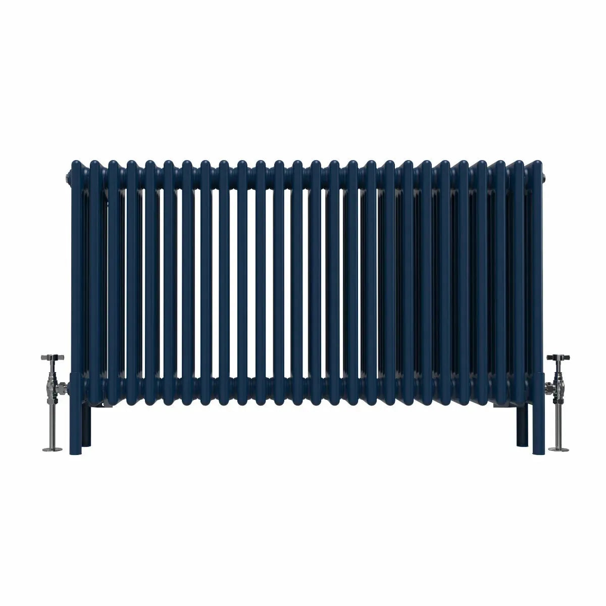 Ferentino - Traditional horizontal column radiator sapphire blue