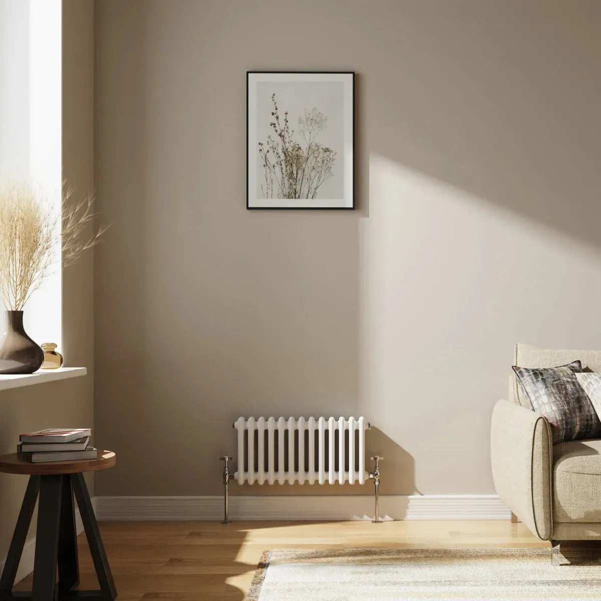 Ferentino - Traditional horizontal column radiator white