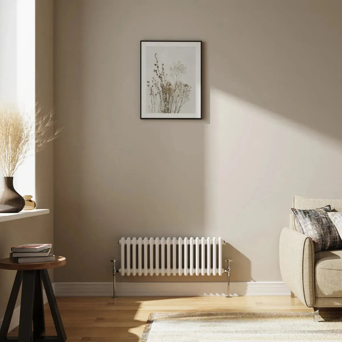 Ferentino - Traditional horizontal column radiator white