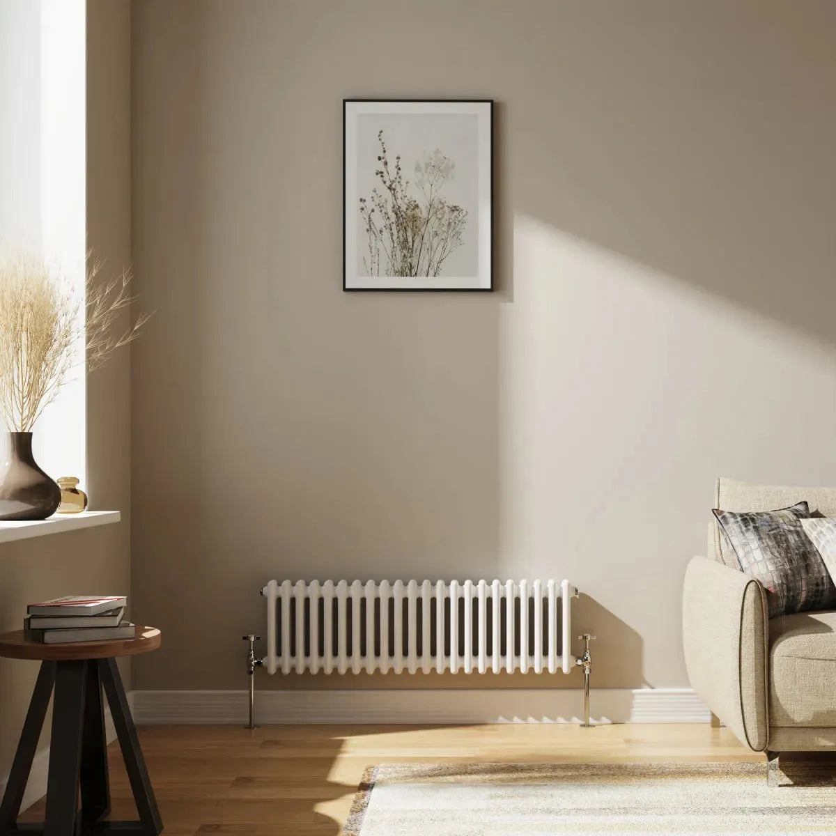 Ferentino - Traditional horizontal column radiator white