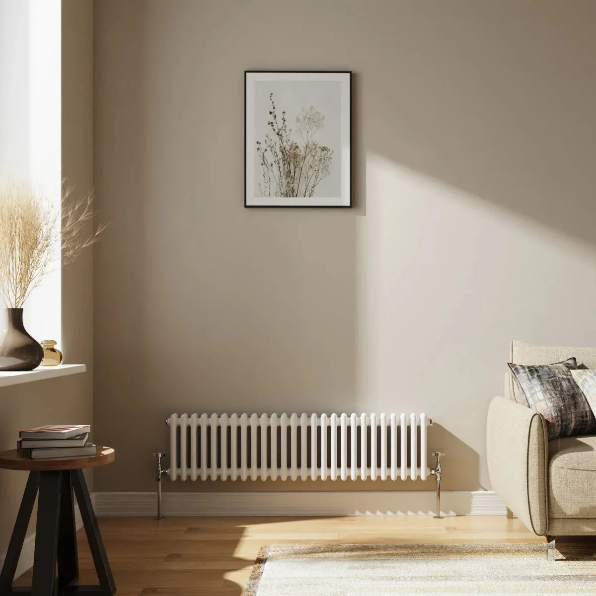 Ferentino - Traditional horizontal column radiator white