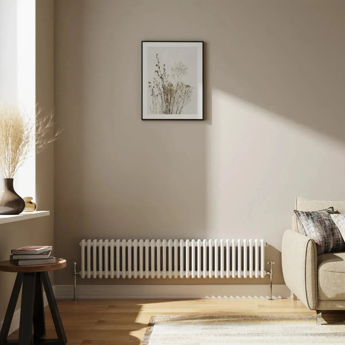 Ferentino - Traditional horizontal column radiator white