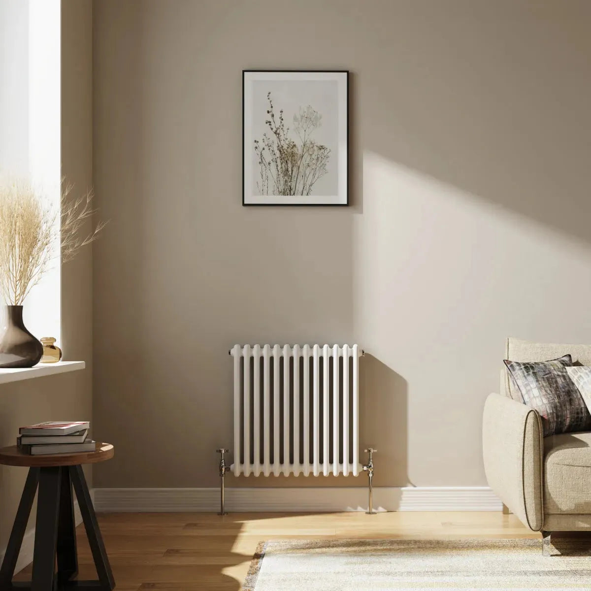 Ferentino - Traditional horizontal column radiator white