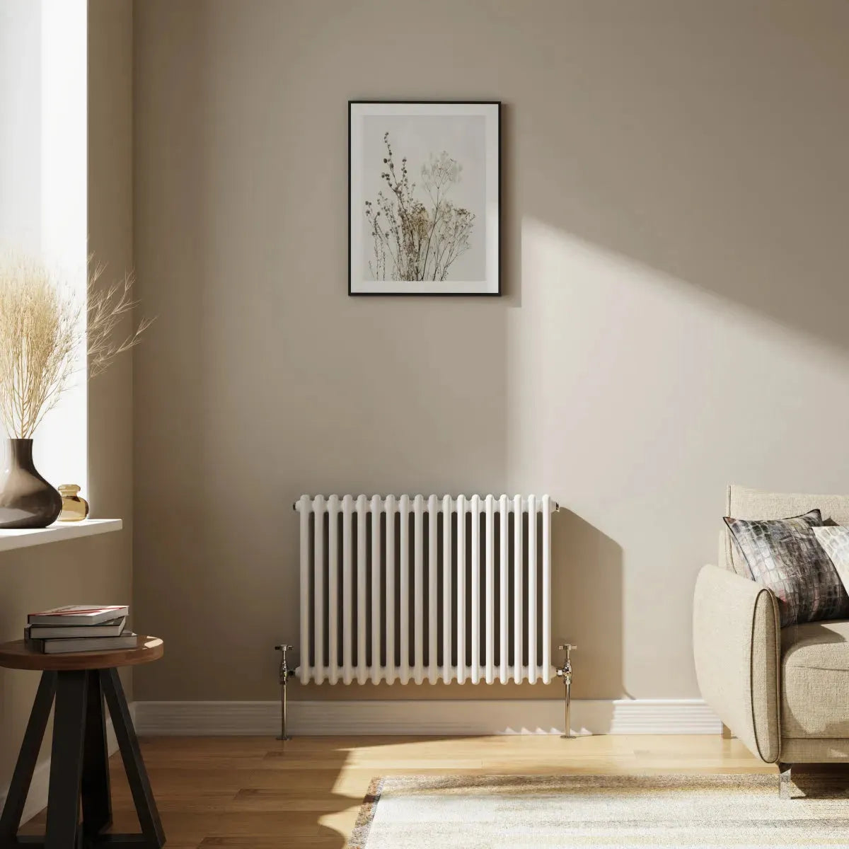 Ferentino - Traditional horizontal column radiator white