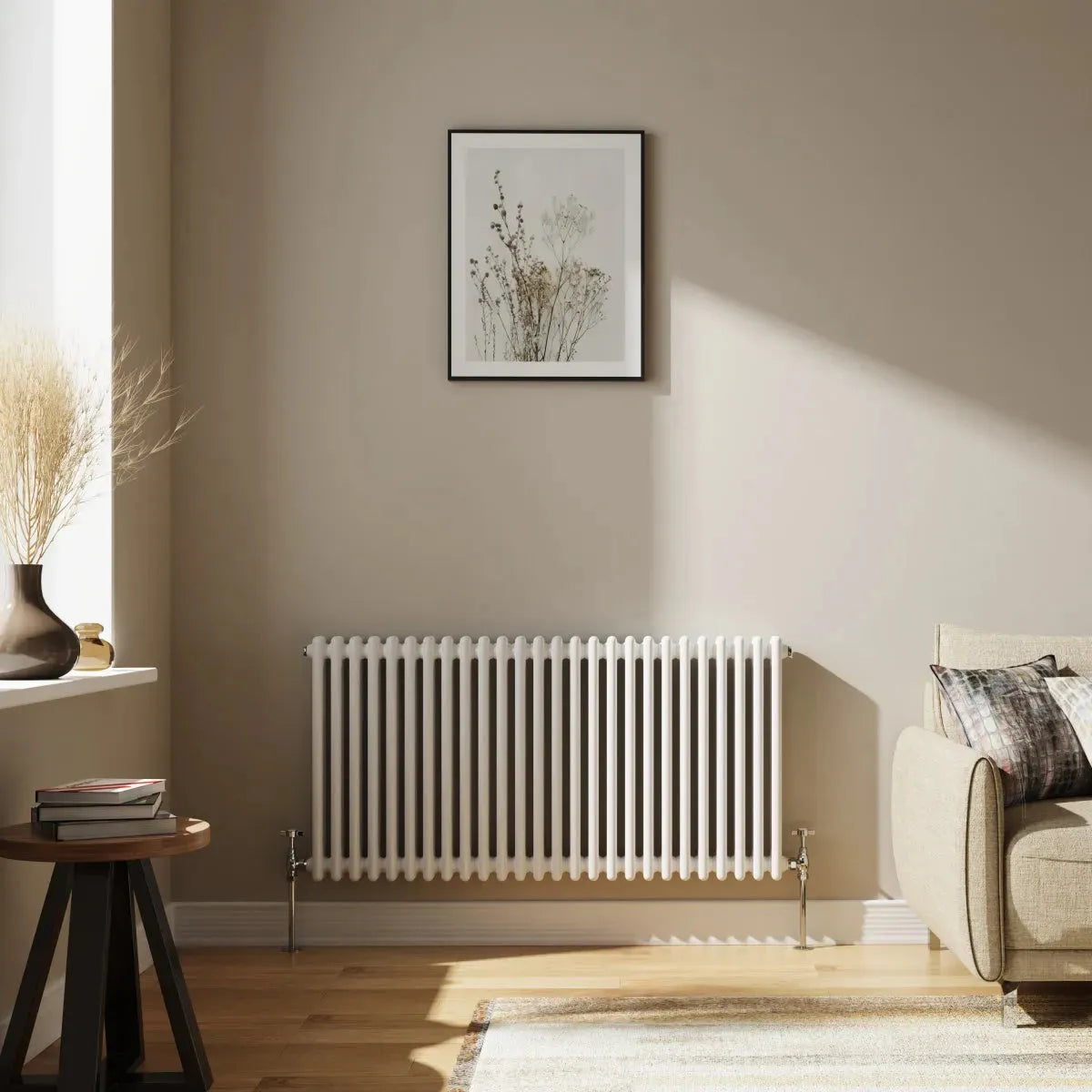 Ferentino - Traditional horizontal column radiator white