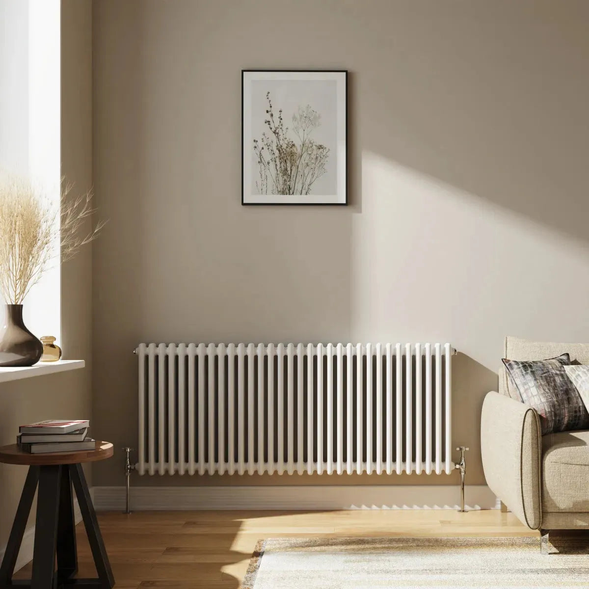 Ferentino - Traditional horizontal column radiator white