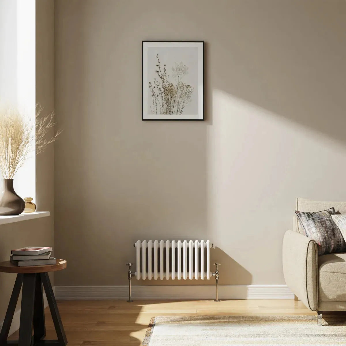 Ferentino - Traditional horizontal column radiator white