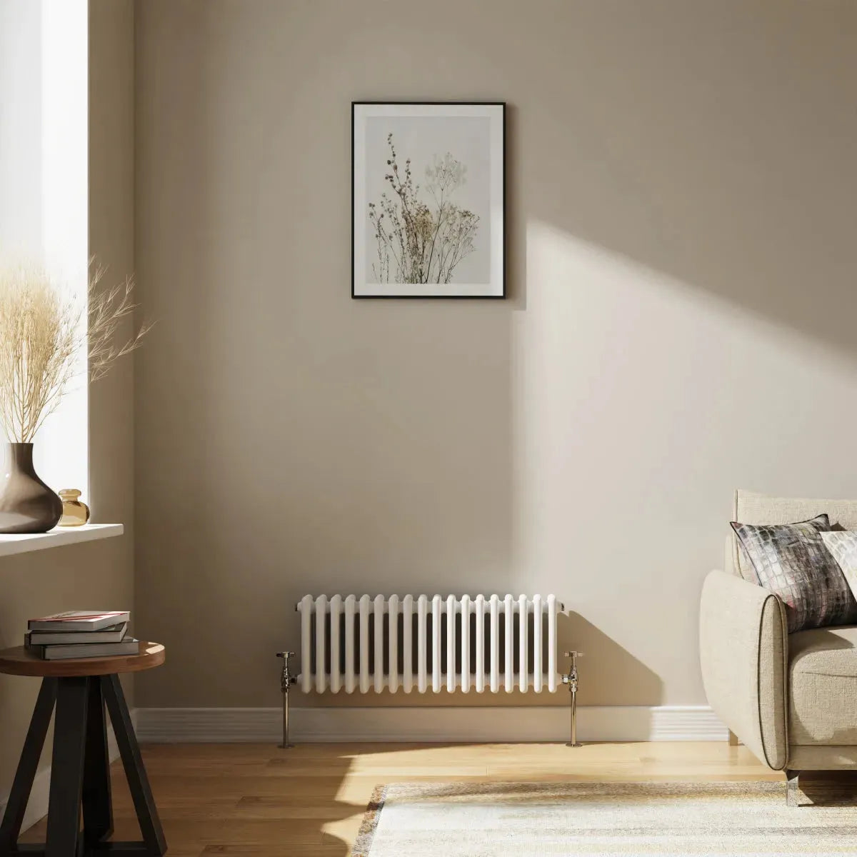 Ferentino - Traditional horizontal column radiator white