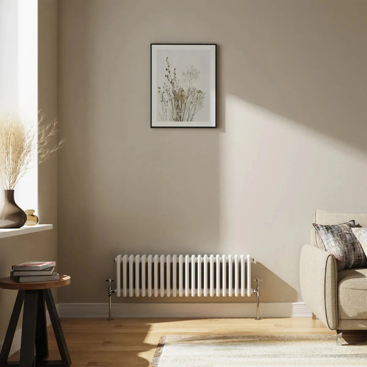 Ferentino - Traditional horizontal column radiator white