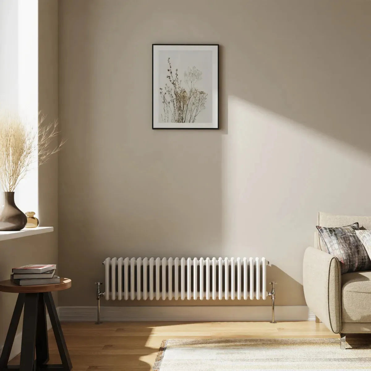 Ferentino - Traditional horizontal column radiator white