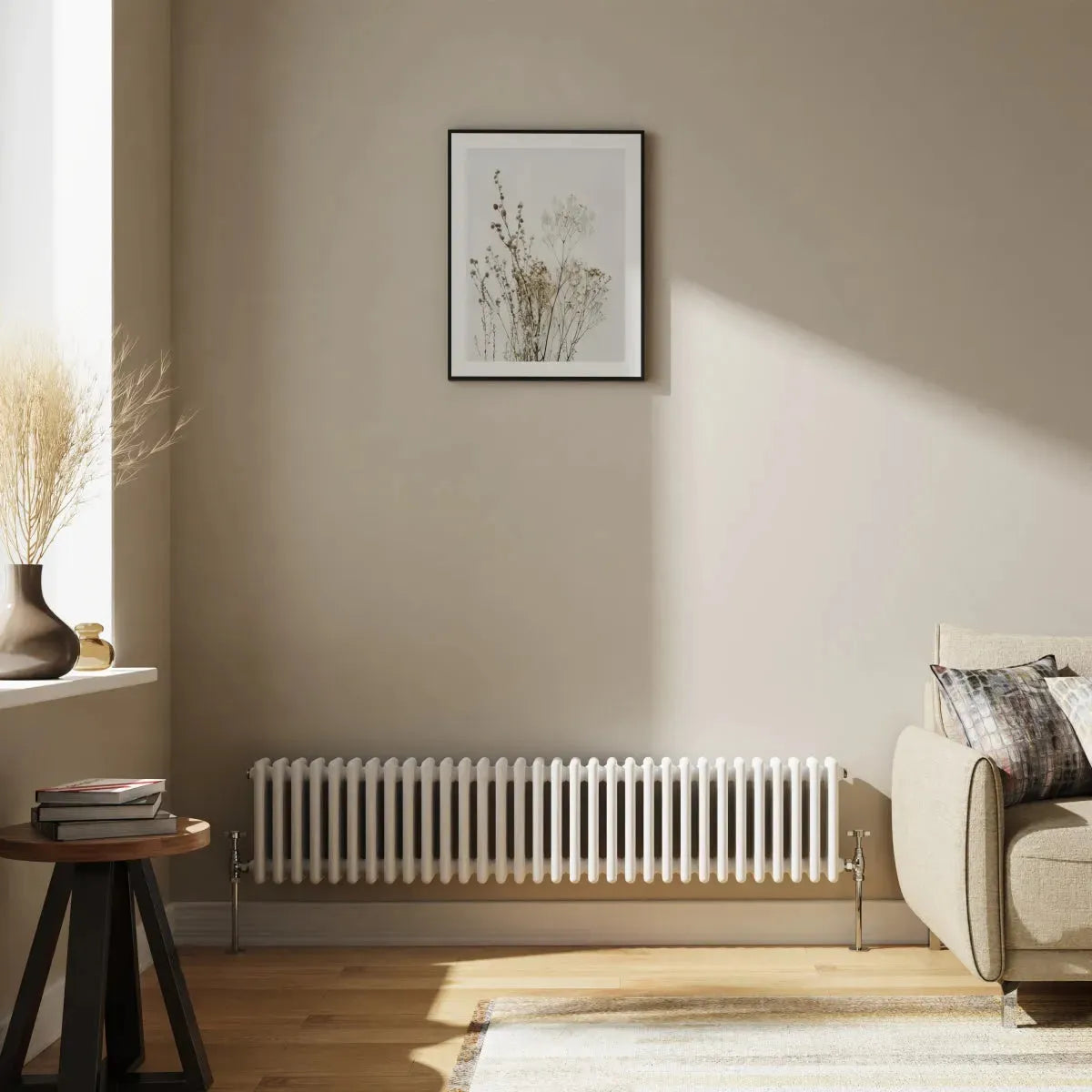 Ferentino - Traditional horizontal column radiator white