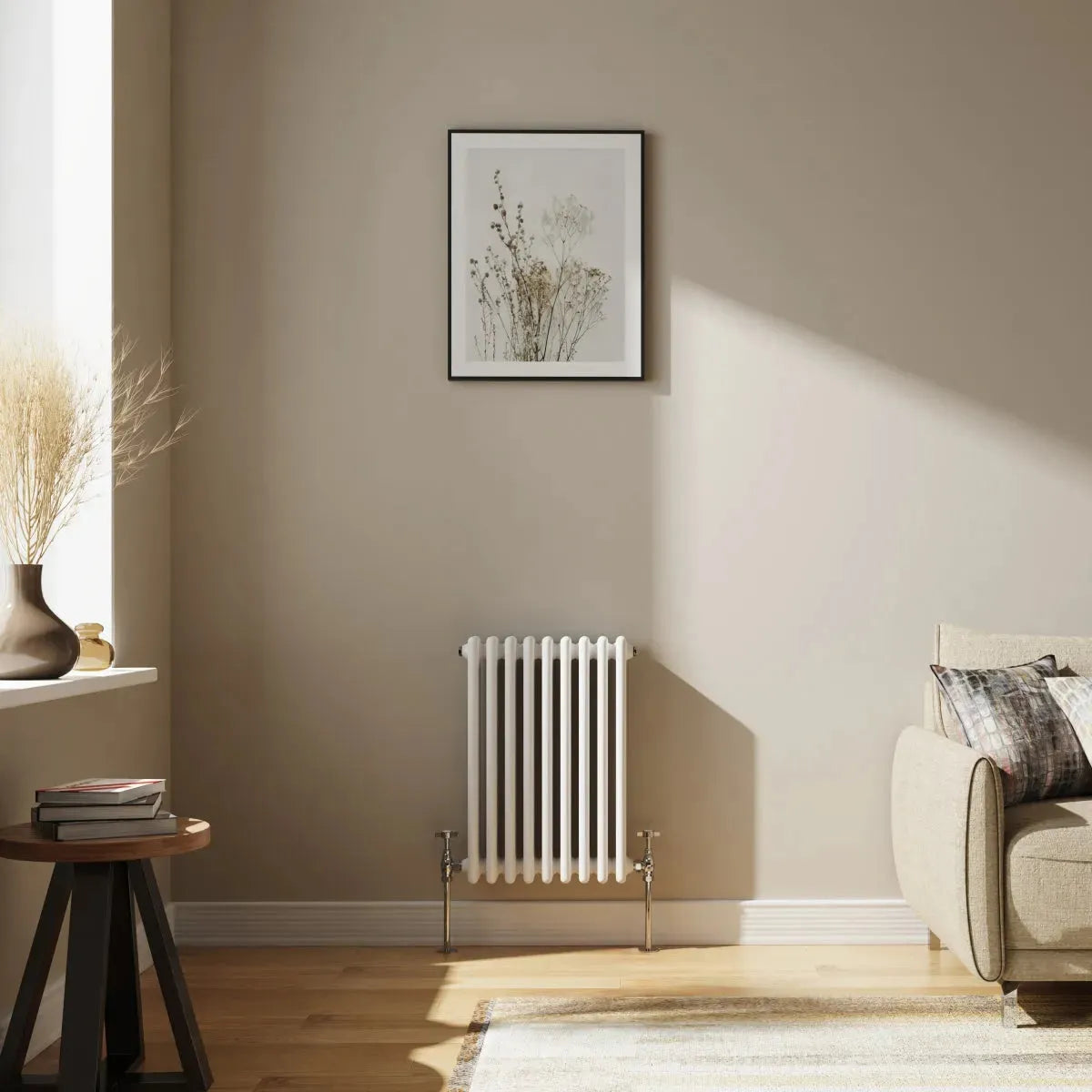 Ferentino - Traditional horizontal column radiator white